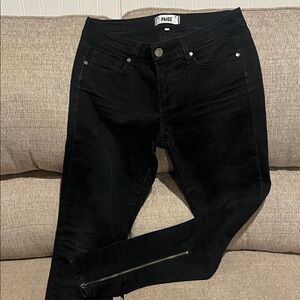 PAIGE Women's Sleek Black Skinny Jeans